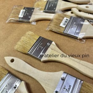 Pinceaux en soie blanche naturelle (2'')