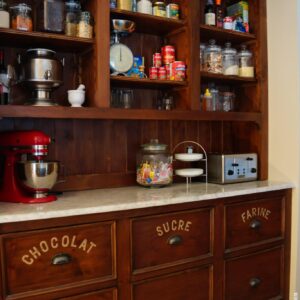 Poignée coquille en métal oxydé