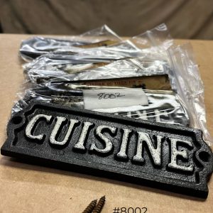plaque ''Cuisine'' en fonte peint à la main