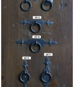 Poignée à anneaux en fer forgé