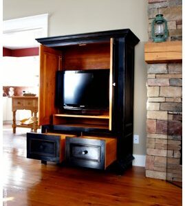 Armoire noir pour T.V. de 72 ''