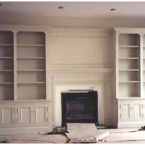 Bibliothèque trois sections intégrée